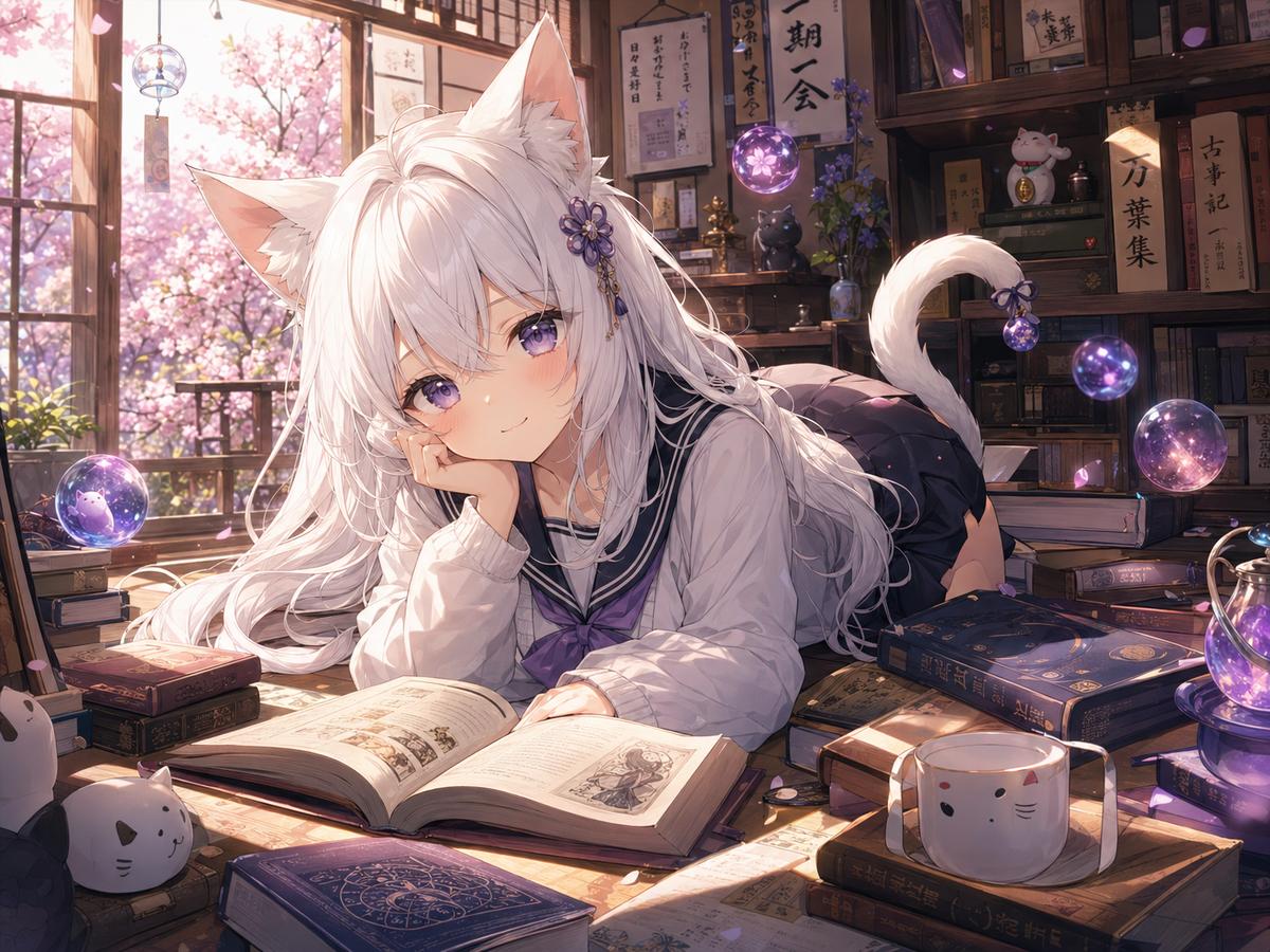 寸止挑战动漫-《猫耳书屋日记》治愈系列